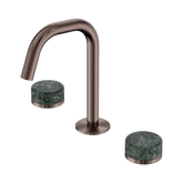 Nero Serenity Basin Set Edge Spout Brushed Bronze - Verde Alpi Handle