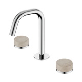 Nero Serenity Basin Set Edge Spout Chrome - Rome Travertine Handle