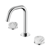 Nero Serenity Basin Set Edge Spout Chrome - Arabescato Corchia Handle