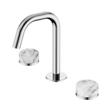 Nero Serenity Basin Set Edge Spout Chrome - Arabescato Corchia Handle