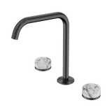 Nero Serenity Bath/Kitchen Set Edge Spout Gunmetal - Arabescato Corchia Handle
