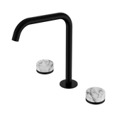 Nero Serenity Bath/Kitchen Set Edge Spout Matte Black - Arabescato Corchia Handle