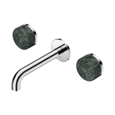 Nero Serenity Wall Basin Set 160Mm Spout Chrome - Verde Alpi Handle