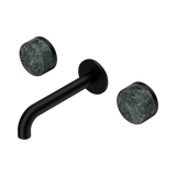 Nero Serenity Wall Basin Set 160Mm Spout Matte Black - Verde Alpi Handle