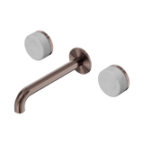Nero Serenity Wall Basin Set 185Mm Spout Brushed Bronze - Carrara Handle