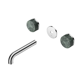 Nero Serenity Wall Basin Set 160Mm Spout Chrome - Verde Alpi Handle Trim Kit Only