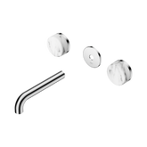 Nero Serenity Wall Basin Set 160Mm Spout Chrome - Arabescato Corchia Handle Trim Kit Only