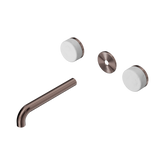 Nero Serenity Wall Basin Set 185Mm Spout Brushed Bronze - Carrara Handle Trim Kit Only