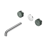 Nero Serenity Wall Basin Set 185Mm Spout Chrome - Verde Alpi Handle Trim Kit Only
