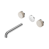 Nero Serenity Wall Basin Set 185Mm Spout Chrome - Rome Travertine Handle Trim Kit Only