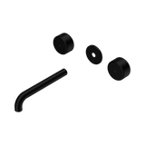 Nero Serenity Wall Basin Set 185Mm Spout Matte Black - Metal Handle Trim Kit Only
