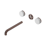 Nero Serenity Wall Basin Set 220Mm Spout Brushed Bronze - Carrara Handle Trim Kit Only