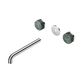 Nero Serenity Wall Basin Set 220Mm Spout Chrome - Verde Alpi Handle Trim Kit Only