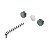 Nero Serenity Wall Basin Set 220Mm Spout Chrome - Verde Alpi Handle Trim Kit Only
