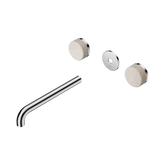 Nero Serenity Wall Basin Set 220Mm Spout Chrome - Rome Travertine Handle Trim Kit Only