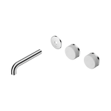 Nero Serenity Wall Basin Set 160Mm Offset Spout Chrome - Carrara Handle Trim Kit Only