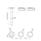 Nero Serenity Wall Basin Set 160Mm Offset Spout - Brushed Bronze Corchia Handle Trim Kit Only