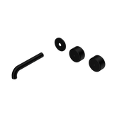 Nero Serenity Wall Basin Set 160Mm Offset Spout Matte Black - Metal Handle Trim Kit Only