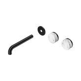 Nero Serenity Wall Basin Set 185Mm Offset Spout - Matte Black Corchia Handle Trim Kit Only