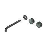 Nero Serenity Wall Basin Set 220Mm Offset Spout Gunmetal - Verde Alpi Handle Trim Kit Only