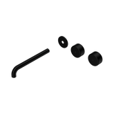 Nero Serenity Wall Basin Set 220Mm Offset Spout Matte Black - Metal Handle Trim Kit Only