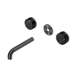 Nero Serenity Wall Basin Set 160Mm Spout Gunmetal - Marquina Black Handle Trim Kit Only
