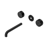 Nero Serenity Wall Basin Set 185Mm Spout Matte Black - Marquina Black Handle Trim Kit Only