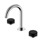Nero Serenity Basin Set Arc Spout Chrome - Marquina Black Handle