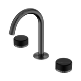 Nero Serenity Basin Set Arc Spout Gunmetal - Marquina Black Handle