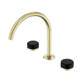 Nero Serenity Bath/Kitchen Set Arc Spout Brushed Gold - Marquina Black Handle
