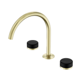 Nero Serenity Bath/Kitchen Set Arc Spout Brushed Gold - Marquina Black Handle