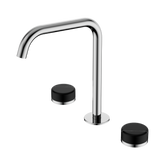 Nero Serenity Bath/Kitchen Set Edge Spout Chrome - Marquina Black Handle