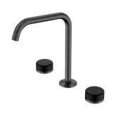 Nero Serenity Bath/Kitchen Set Edge Spout Gunmetal - Marquina Black Handle