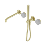 Nero Serenity Progressive Shower System - Spout Brushed Gold - Carrara Handle & Slim Shower