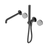 Nero Serenity Progressive Shower System - Spout Gunmetal - Carrara Handle & Slim Shower