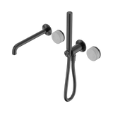 Nero Serenity Progressive Shower System - Spout Gunmetal - Carrara Handle & Slim Shower