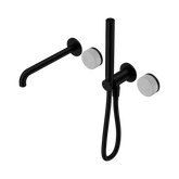 Nero Serenity Progressive Shower System - Spout Matte Black - Carrara Handle & Slim Shower