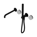 Nero Serenity Progressive Shower System - Spout Matte Black - Carrara Handle & Slim Shower