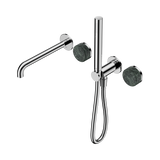Nero Serenity Progressive Shower System - Spout Chrome - Verde Alpi Handle & Slim Shower