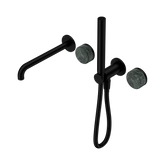 Nero Serenity Progressive Shower System - Spout Matte Black - Verde Alpi Handle & Slim Shower