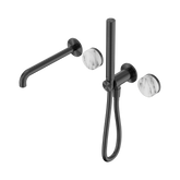 Nero Serenity Progressive Shower System - Spout Gunmetal Arabescato Corchia Handle & Slim Shower