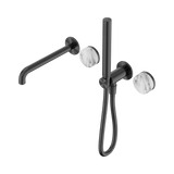 Nero Serenity Progressive Shower System - Spout Gunmetal Arabescato Corchia Handle & Slim Shower