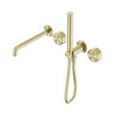 Nero Serenity Progressive Shower System - Spout Brushed Gold Metal Handle & Slim Shower
