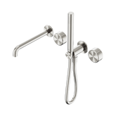 Nero Serenity Progressive Shower System - Spout Brushed Nickel - Metal Handle & Slim Shower