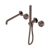 Nero Serenity Progressive Shower System - Spout Brushed Bronze - Metal Handle & Slim Shower