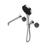 Nero Serenity Progressive Shower System - Spout Chrome - Verde Alpi Handle & Serenity Hand Shower