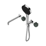 Nero Serenity Progressive Shower System - Spout Chrome - Verde Alpi Handle & Serenity Hand Shower