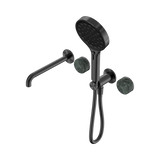 Nero Serenity Progressive Shower System - Spout Gunmetal - Verde Alpi Handle & Serenity Hand Shower