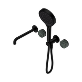 Nero Serenity Progressive Shower System - Spout Matte Black - Verde Alpi Handle & Serenity Hand Shower