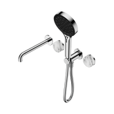 Nero Serenity Progressive Shower System - Spout Chrome Arabescato Corchia Handle & Serenity Hand Shower